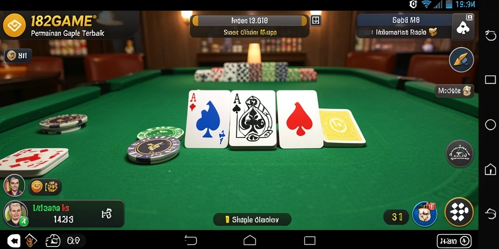 Screenshot gameplay Gaple yang seru dan interaktif.