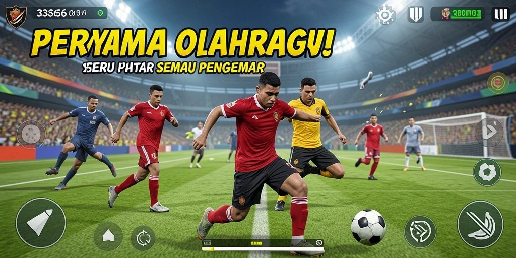 Gameplay seru di lapangan olahraga dalam 333666.