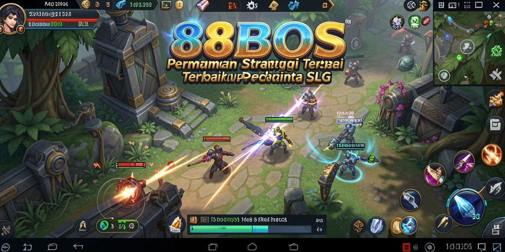 Tangkapan layar gameplay 88BOS yang menampilkan pertempuran epik.