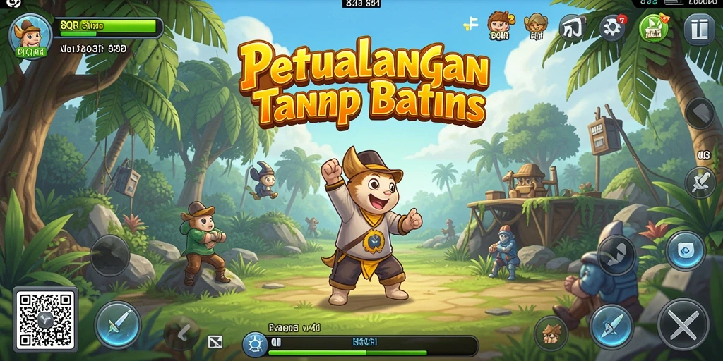 Screenshot gameplay 8QR menampilkan aksi seru dalam petualangan.