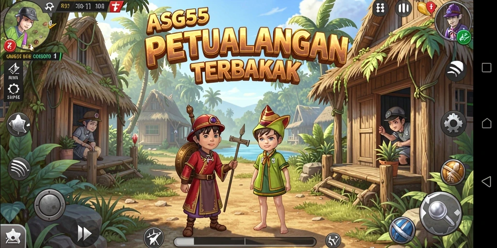 Screenshot gameplay menarik dari ASG55 yang menampilkan dunia terbuka.