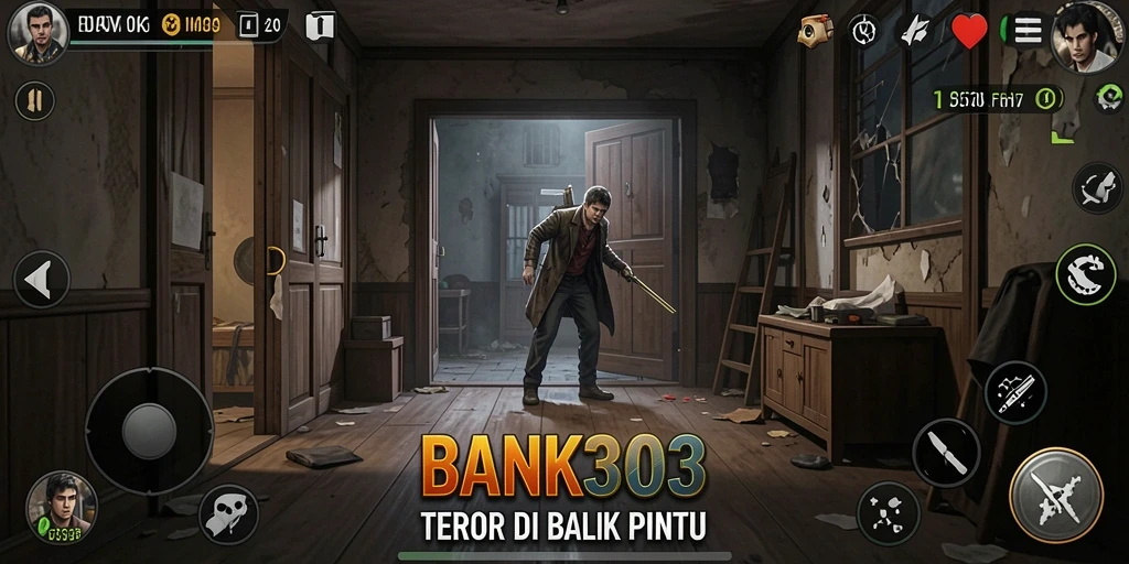 Gameplay BANK303 yang mencekam dan penuh ketegangan.