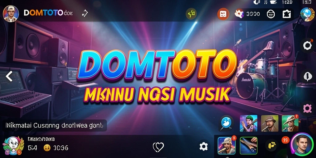 Tampilan gameplay DOMTOTO yang seru dengan musik yang beragam.