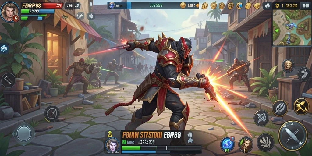 Tangkapan layar gameplay FBRP88 dengan aksi strategi yang mendebarkan.