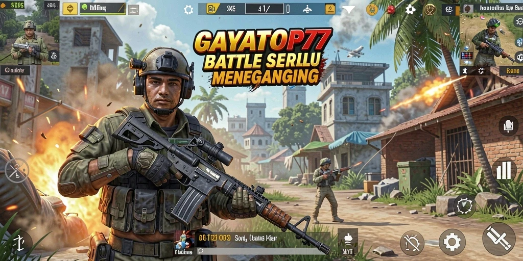 Tangkapan layar JAYATOP77 menampilkan aksi seru dalam permainan Battle Royale.