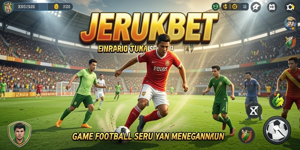 Tampilan gameplay seru dalam JERUKBET, menampilkan aksi Football.