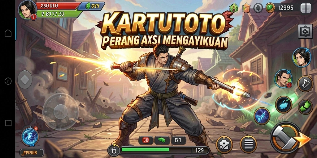 Screenshot KARTUTOTO menampilkan gameplay penuh aksi dan seru.