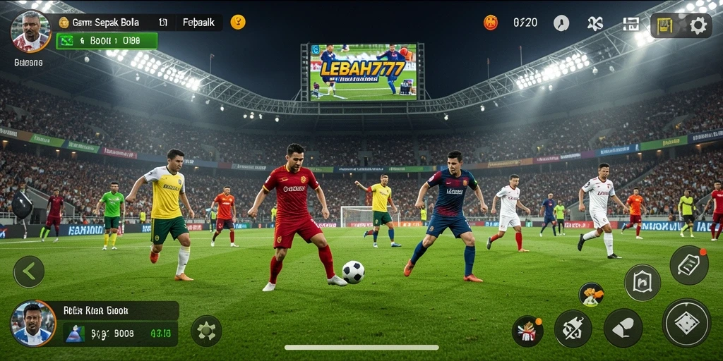 Tampilan seru gameplay sepak bola di LEBAH777.