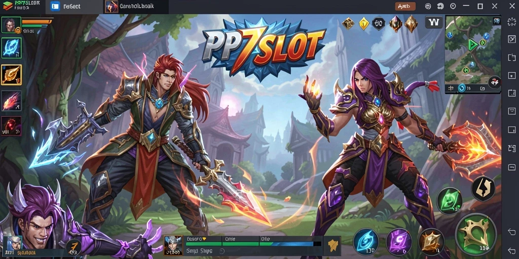 Gameplay seru PP7SLOT dalam pertempuran tim MOBA.