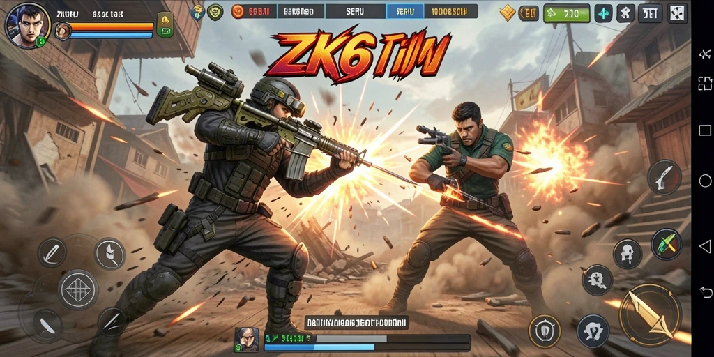 Gameplay seru ZK6 dengan pertarungan aksi yang mendebarkan.
